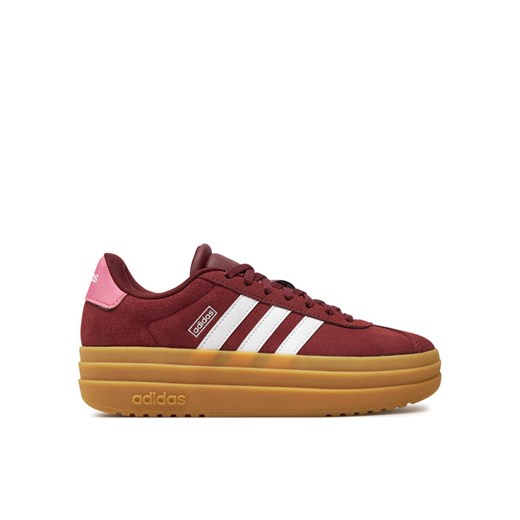 Sneakersy adidas VL Court Bold Lifestyle Kids IH4780 Bordowy ze sklepu eobuwie.pl w kategorii Trampki dziecięce - zdjęcie 182110231