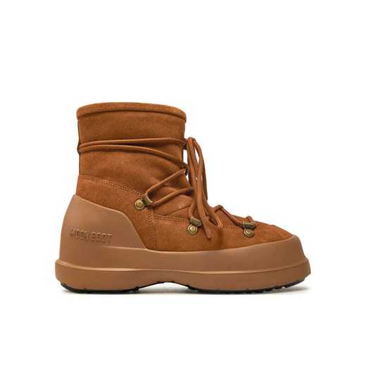 Śniegowce Moon Boot Luna Boot Suede 80D2480030 Brązowy ze sklepu eobuwie.pl w kategorii Śniegowce damskie - zdjęcie 182110661