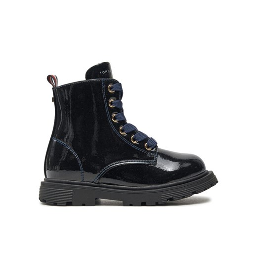Kozaki Tommy Hilfiger Lace-Up Bootie T1A5-33564-1237 M Granatowy ze sklepu eobuwie.pl w kategorii Buty zimowe dziecięce - zdjęcie 182111341