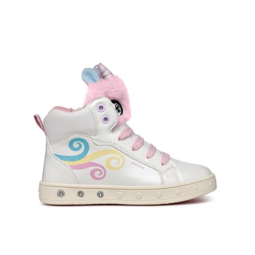 Sneakersy Geox J Skylin Girl J468WA 0NFBH C0653 M Biały ze sklepu eobuwie.pl w kategorii Buty sportowe dziecięce - zdjęcie 182111561