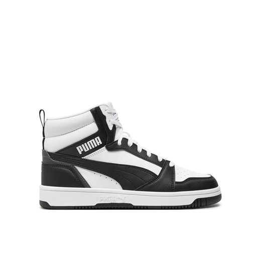 Sneakersy Puma Rebound v6 Mid Jr 393831 01 Biały ze sklepu eobuwie.pl w kategorii Buty sportowe dziecięce - zdjęcie 182111773