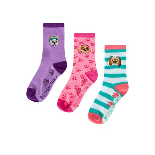 Zestaw 2 par wysokich skarpet dziecięcych Paw Patrol ACCCS-SS24-512PAW Różowy 22_26 eobuwie.pl