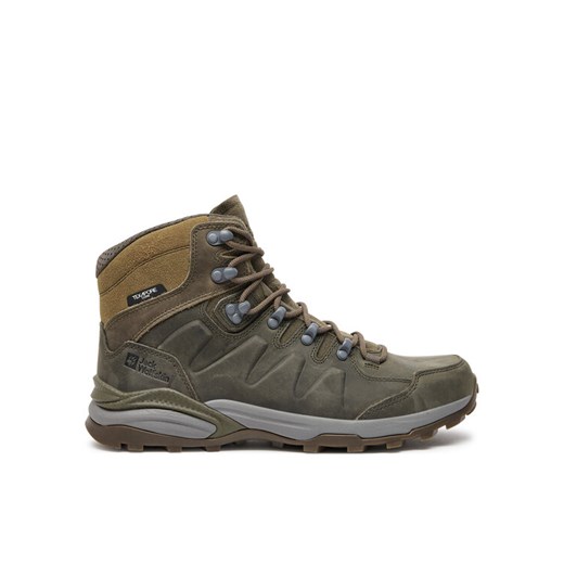 Trekkingi Jack Wolfskin Refugio Prime Texapore Mid M 4059691 Brązowy ze sklepu eobuwie.pl w kategorii Buty trekkingowe męskie - zdjęcie 182112622