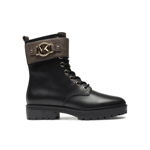 Botki MICHAEL Michael Kors Rory Lace Up 40F3ROFE1L Czarny ze sklepu eobuwie.pl w kategorii Botki - zdjęcie 182112624