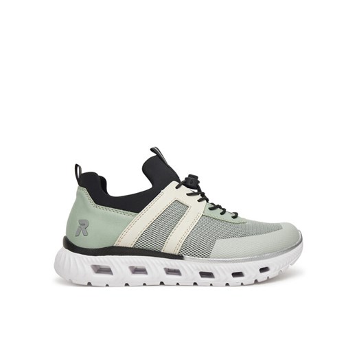 Sneakersy Rieker M6061-52 Zielony ze sklepu eobuwie.pl w kategorii Buty sportowe damskie - zdjęcie 182112891