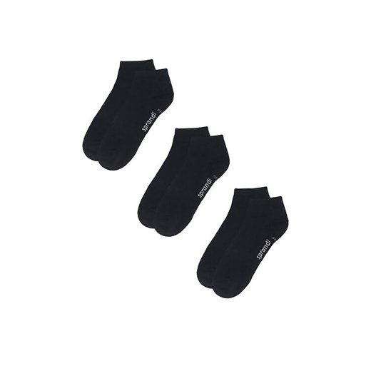 Zestaw 3 par niskich skarpet unisex Sprandi 0MB-002-AW23 (3-pack) Czarny ze sklepu eobuwie.pl w kategorii Skarpetki damskie - zdjęcie 182113164