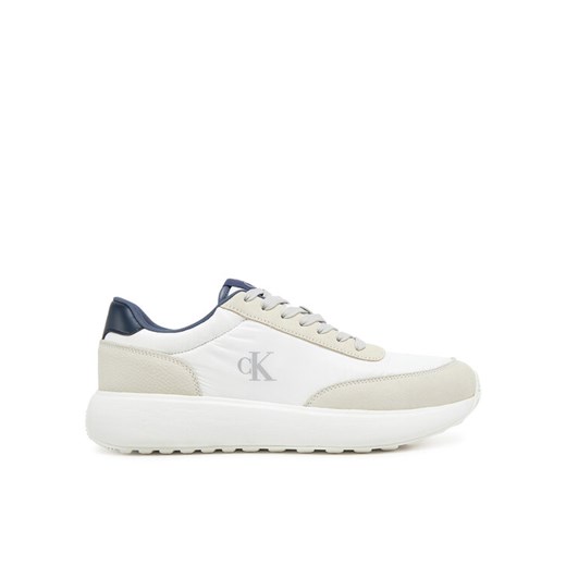 Sneakersy Calvin Klein Jeans Athleisure Runner Laceup Mix YM0YM01195 Biały ze sklepu eobuwie.pl w kategorii Buty sportowe męskie - zdjęcie 182113353