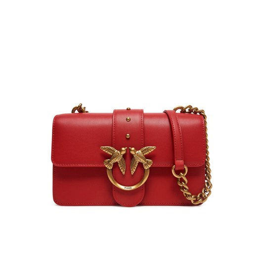 Torebka PINKO Love One Mini Cl PE 25 PCPL 100059 A0F1 Czerwony ze sklepu eobuwie.pl w kategorii Kopertówki - zdjęcie 182113390