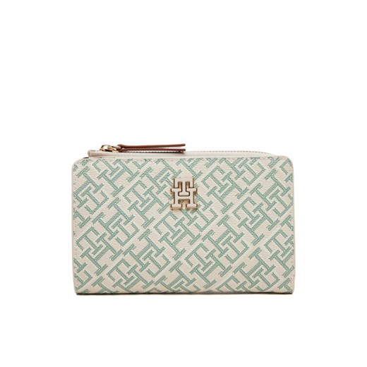 Duży Portfel Damski Tommy Hilfiger Th Monoplay Leather Med 7 Wallet AW0AW17417 Écru ze sklepu eobuwie.pl w kategorii Portfele damskie - zdjęcie 182113801