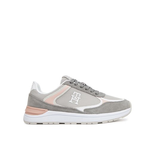 Sneakersy Tommy Hilfiger Casual Fashion Runner Mix FW0FW08324 Szary ze sklepu eobuwie.pl w kategorii Buty sportowe damskie - zdjęcie 182113844