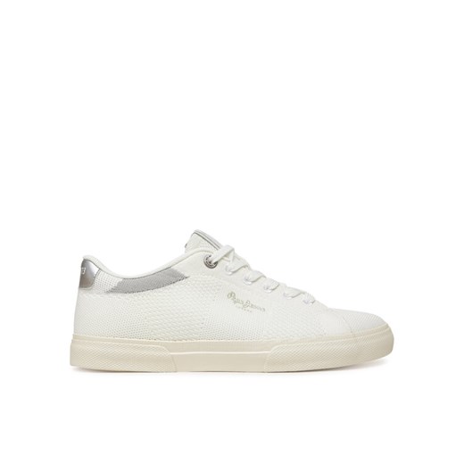 Sneakersy Pepe Jeans Kenton Knit PLS31601 Biały ze sklepu eobuwie.pl w kategorii Buty sportowe damskie - zdjęcie 182114071