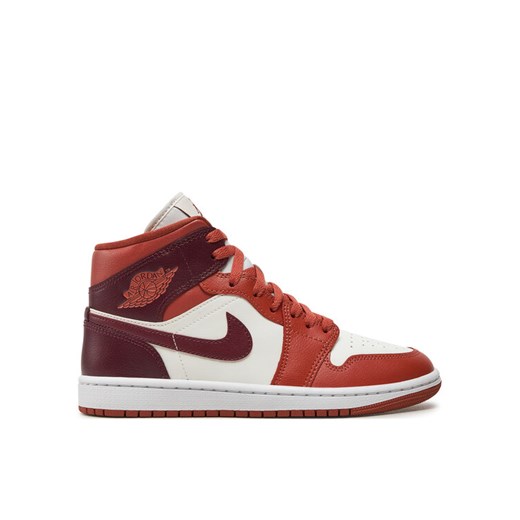 Sneakersy Nike Air Jordan 1 Mid BQ6472 200 Brązowy ze sklepu eobuwie.pl w kategorii Buty sportowe damskie - zdjęcie 182114194