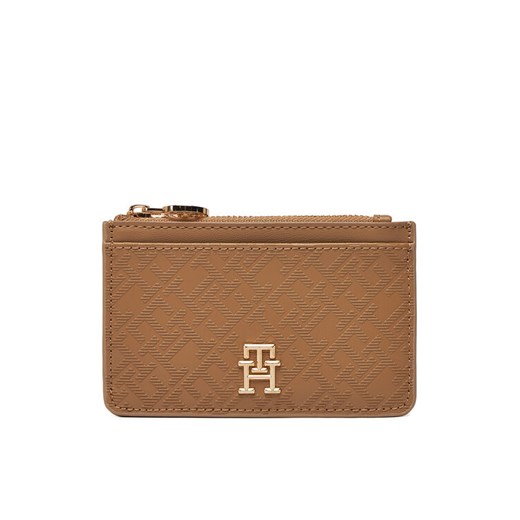 Etui na karty kredytowe Tommy Hilfiger Th Distinct Long Cc Holder Mono AW0AW17401 Brązowy ze sklepu eobuwie.pl w kategorii Etui - zdjęcie 182115361