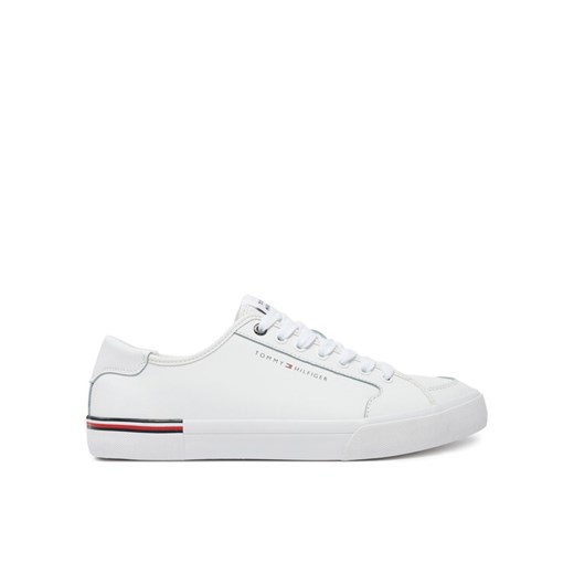 Tenisówki Tommy Hilfiger Core Corporate Vulc Leather FM0FM05399 Biały ze sklepu eobuwie.pl w kategorii Trampki męskie - zdjęcie 182115553