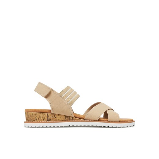 Sandały Skechers BOBS Desert Kiss-Shore Enough 114130/NAT Beżowy ze sklepu eobuwie.pl w kategorii Sandały damskie - zdjęcie 182115603
