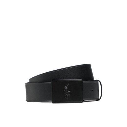 Pasek Męski Polo Ralph Lauren 36mm Pp Plaque Belt 405691693005 Czarny ze sklepu eobuwie.pl w kategorii Paski męskie - zdjęcie 182115662