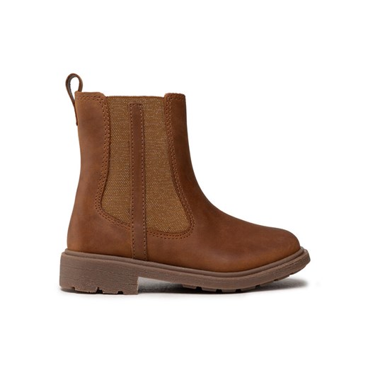 Botki Clarks Astrol Orin T 261541686 Brązowy ze sklepu eobuwie.pl w kategorii Buty zimowe dziecięce - zdjęcie 182115740