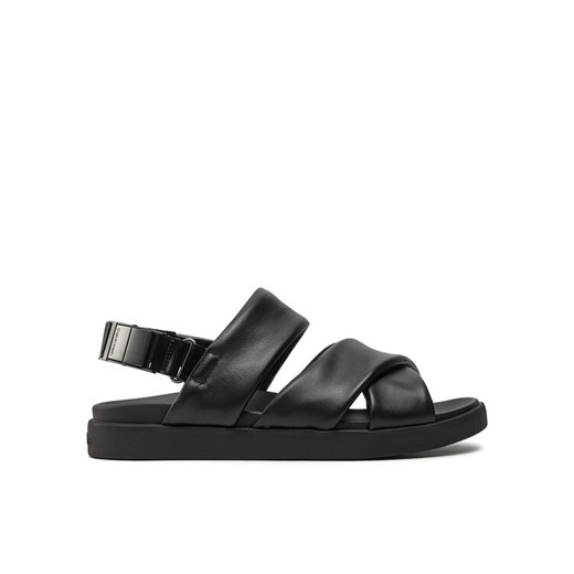 Sandały Calvin Klein Padded Criss Cross Sandal HM0HM01482 Czarny ze sklepu eobuwie.pl w kategorii Sandały męskie - zdjęcie 182115790