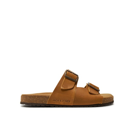 Klapki Jack&Jones Louis 12231423 Brązowy ze sklepu eobuwie.pl w kategorii Klapki męskie - zdjęcie 182116100