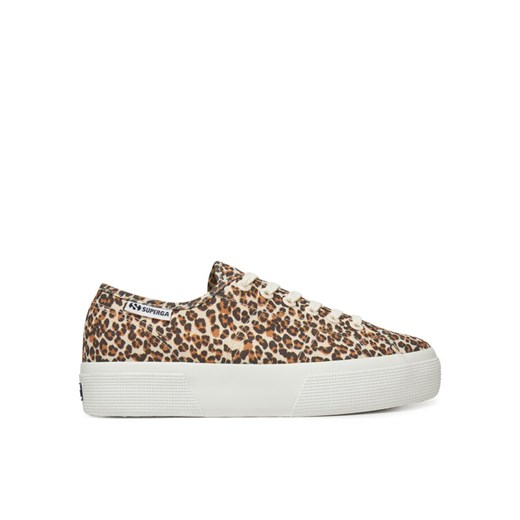 Sneakersy Superga Platform Leopard Print Brązowy ze sklepu eobuwie.pl w kategorii Buty sportowe damskie - zdjęcie 182116251