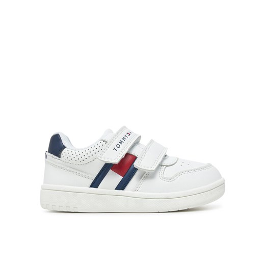 Sneakersy Tommy Hilfiger Flag Low Cut Velcro Sneaker T1X9-33841-1355 M Biały ze sklepu eobuwie.pl w kategorii Buty sportowe dziecięce - zdjęcie 182116412