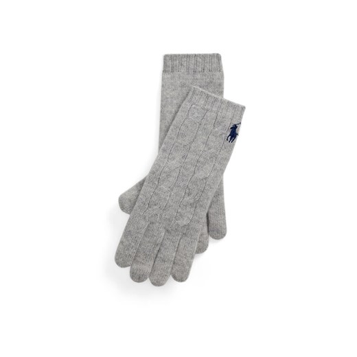 Rękawiczki Damskie Polo Ralph Lauren 455956295003 Szary ze sklepu eobuwie.pl w kategorii Rękawiczki damskie - zdjęcie 182116504