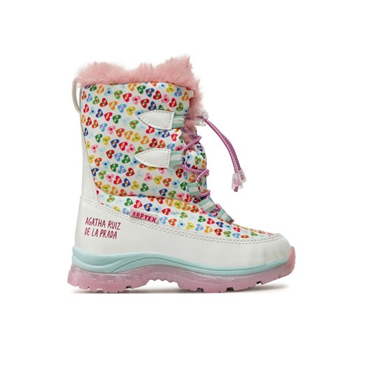 Śniegowce Agatha Ruiz de la Prada 241992-B D Biały ze sklepu eobuwie.pl w kategorii Buty zimowe dziecięce - zdjęcie 182116713