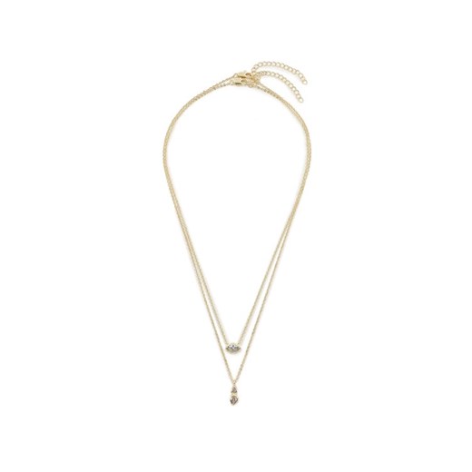 Zestaw 2 naszyjników Luv AJ Stellar Bezel Charm Necklace Set HOL22-N-SBCN-G Złoty ze sklepu eobuwie.pl w kategorii Naszyjniki - zdjęcie 182116834