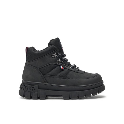 Trzewiki Tommy Hilfiger Lace-Up Bootie T3X5-33707-1492 M Czarny ze sklepu eobuwie.pl w kategorii Buty zimowe dziecięce - zdjęcie 182116842