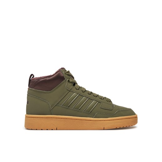 Sneakersy adidas Rapid Court Mid Winterized JR2813 Zielony ze sklepu eobuwie.pl w kategorii Buty sportowe dziecięce - zdjęcie 182116851