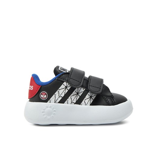 Sneakersy adidas Marvel's Spider-Man Grand Court JS0743 Czarny ze sklepu eobuwie.pl w kategorii Buty sportowe dziecięce - zdjęcie 182116853