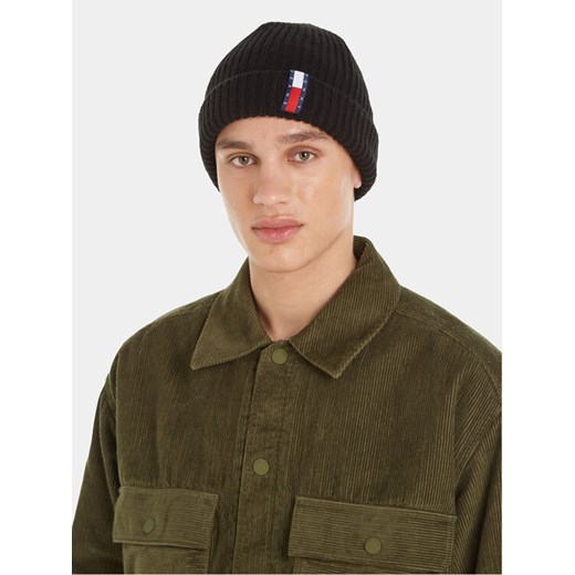 Czapka Tommy Jeans Im Tju Unisex Beanie AU0AU01808 Czarny ze sklepu eobuwie.pl w kategorii Czapki zimowe męskie - zdjęcie 182116940