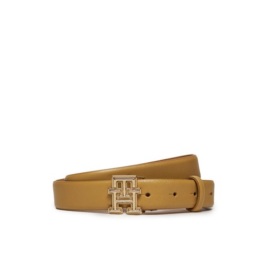 Pasek Damski Tommy Hilfiger Th Logo Bombe 2.5 AW0AW16028 Brązowy ze sklepu eobuwie.pl w kategorii Paski damskie - zdjęcie 182117000