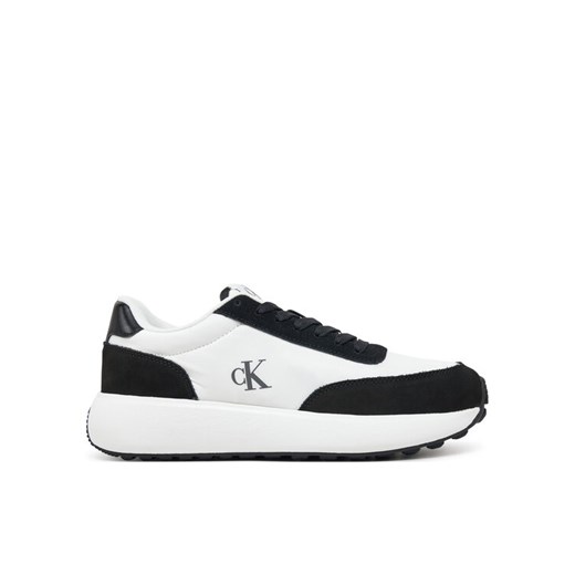 Sneakersy Calvin Klein Jeans Athleisure Runner Laceup Mix Wn YW0YW01774 Biały ze sklepu eobuwie.pl w kategorii Buty sportowe damskie - zdjęcie 182117062