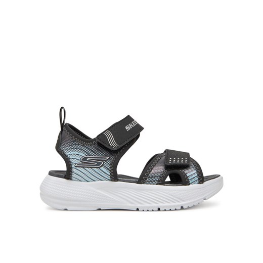 Sandały Skechers Microspec-Splash- 407034L/BKSL Czarny ze sklepu eobuwie.pl w kategorii Sandały dziecięce - zdjęcie 182117320