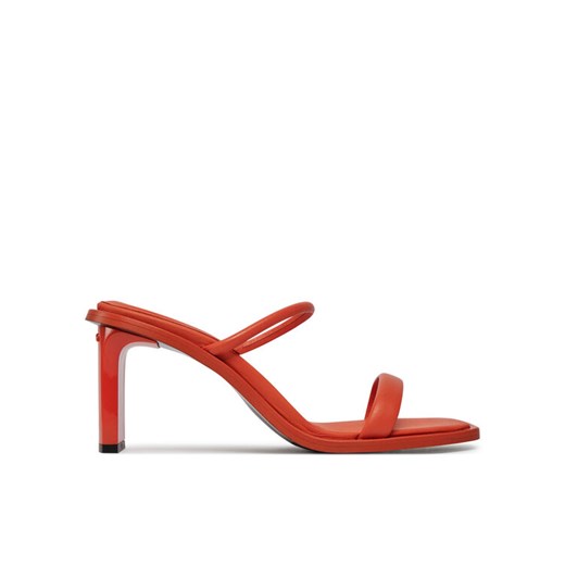 Klapki Calvin Klein Padded Curved Stil Slide 70 HW0HW01992 Czerwony ze sklepu eobuwie.pl w kategorii Klapki damskie - zdjęcie 182117453