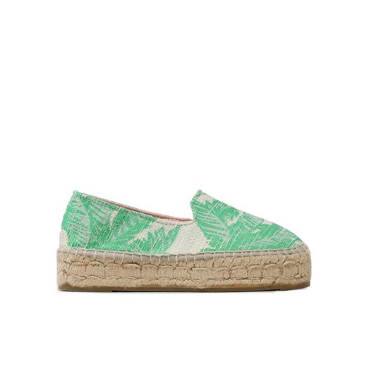 Espadryle Manebi Cotton Jaquard Double Sole Espadrilles G 4.8 D0 Zielony ze sklepu eobuwie.pl w kategorii Espadryle damskie - zdjęcie 182117921