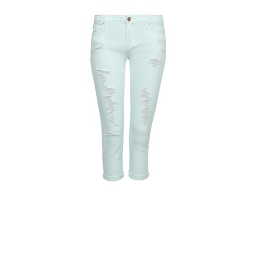 Mint Green Ripped Cropped Trousers tally-weijl  