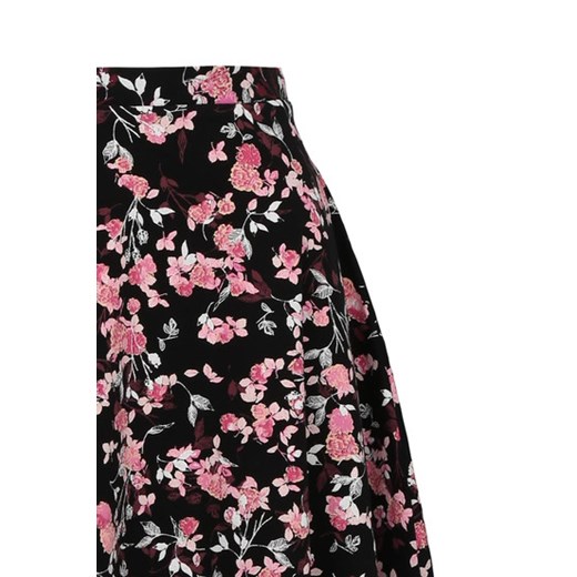 Black Floral Print Skater Skirt tally-weijl  