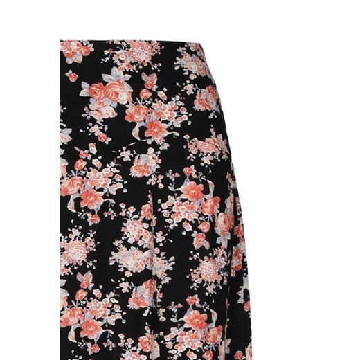 Black Floral Maxi Skirt with Double Split tally-weijl  maxi