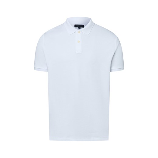 Andrew James Męska koszulka polo Mężczyźni Bawełna biały jednolity ze sklepu vangraaf w kategorii T-shirty męskie - zdjęcie 182592444