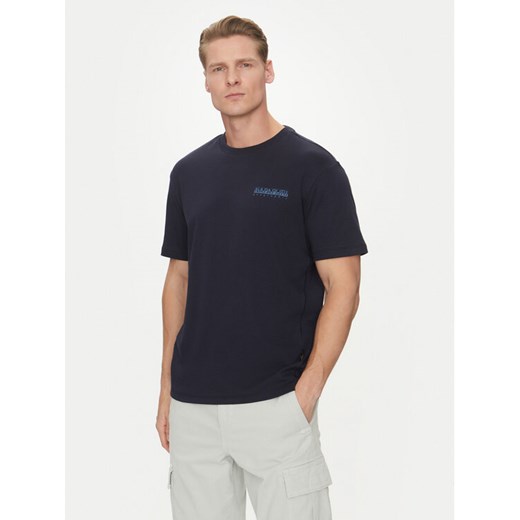 Napapijri T-Shirt S-Vanni NP0A4IED Granatowy Regular Fit ze sklepu MODIVO w kategorii T-shirty męskie - zdjęcie 182593742