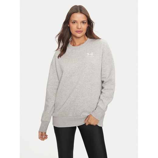 Under Armour Bluza Essential 1379475 Szary Loose Fit ze sklepu MODIVO w kategorii Bluzy damskie - zdjęcie 182593750