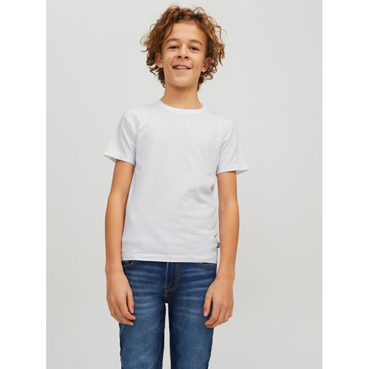 Jack&Jones Junior T-Shirt Organic Basic 12158433 Biały Regular Fit ze sklepu MODIVO w kategorii T-shirty chłopięce - zdjęcie 182593881