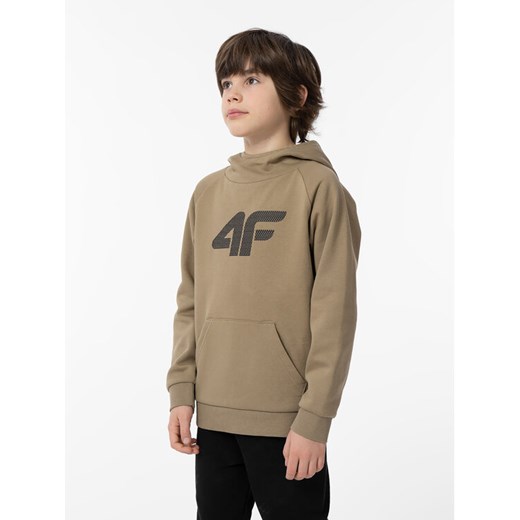 4F Bluza 4FJAW23TSWSM626 Beżowy Regular Fit ze sklepu MODIVO w kategorii Bluzy chłopięce - zdjęcie 182593981