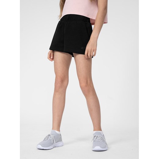 4F Szorty sportowe 4FJSS23TSHOF098 Czarny Regular Fit ze sklepu MODIVO w kategorii Spodenki dziewczęce - zdjęcie 182594023