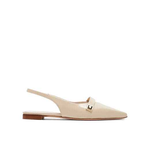 Max Mara Sandały Mmspring 2414521111600 Beżowy ze sklepu MODIVO w kategorii Balerinki - zdjęcie 182594053