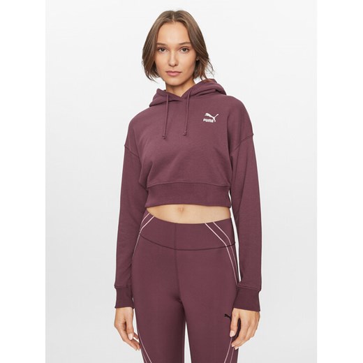 Puma Bluza Classics 621409 Bordowy Regular Fit ze sklepu MODIVO w kategorii Bluzy damskie - zdjęcie 182594063
