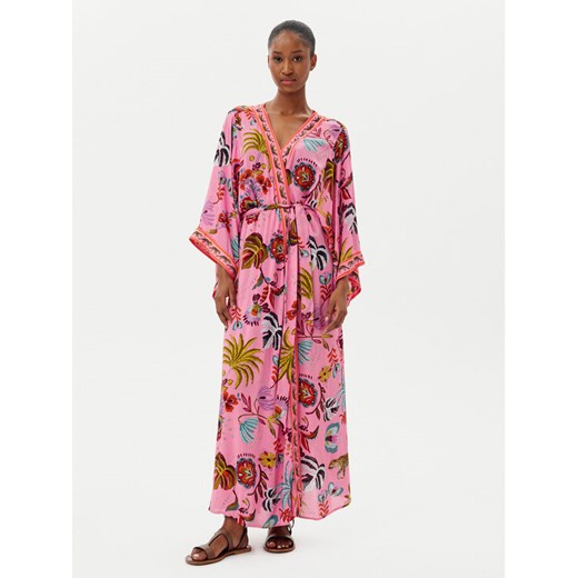 LOLA CASADEMUNT Kimono LS2516048 Różowy Relaxed Fit ze sklepu MODIVO w kategorii Odzież plażowa - zdjęcie 182594070