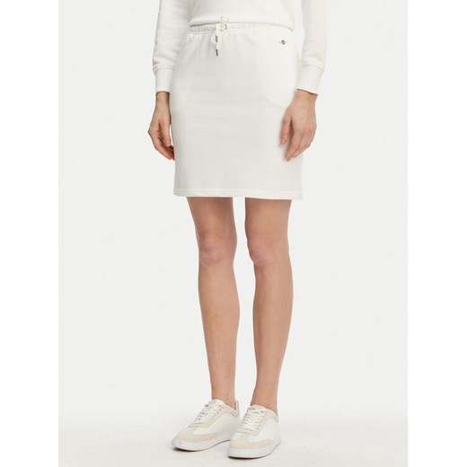 Gant Spódnica dresowa 4200274 Écru Regular Fit ze sklepu MODIVO w kategorii Spódnice - zdjęcie 182594271